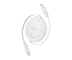 Baseus Free2Pull Mini USB-C į USB-C USB laidas, 60 W, 1, (balta)
