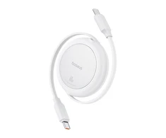 Baseus Free2Pull Mini USB-C į USB-C USB laidas, 60 W, 1, (balta)