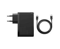Greitas kelioninis Baseus GaN2 Pro įkroviklis 2x USB + 2x USB-C, 100W, EU (juodas)