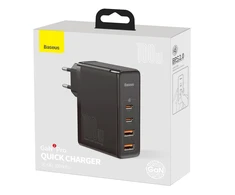 Greitas kelioninis Baseus GaN2 Pro įkroviklis 2x USB + 2x USB-C, 100W, EU (juodas)