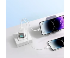 Baseus GaN5 Pro 40W 2xUSB-C - balta