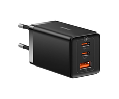 Baseus GaN5 Pro sieninis įkroviklis 2xUSB-C + USB 65W Juodas