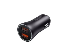 Baseus Golden Contactor Max 2xUSB-A 60W Car Charger - Dark Gray