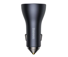 Baseus Automobilinis įkroviklis 12-24V 65W USB + 2xUSB-C QC4+ PD3.0, pilkas