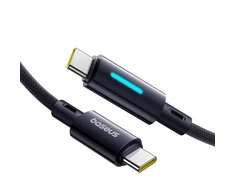Baseus Lit laidas USB-C į USB-C 100W greitas įkrovimas / valdymas mygtukais / 2m laidas