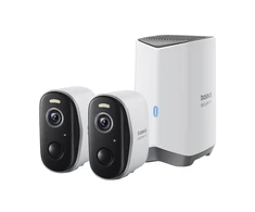 Baseus N1 Plus 2K lauko kamerų rinkinys (baltas)