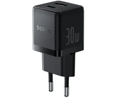 Baseus Delninė kelioninė įkroviklis | 30W | PD, QC | USB-C, USB-A | juodas