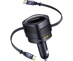 "Baseus PD" automobilinis įkroviklis 2x USB prievadas 90W, juodas