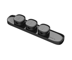 Kabelių laikiklis klijuojamas su magnetiniais 3 kabelių adapteriais juodas BASEUS