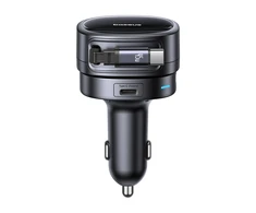 Baseus PrimeTrip VR1 60W USB-A USB-C ze zwijanym kablem USB-C - juoda