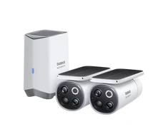 Baseus S1 Pro 3K Dual outdoor camera baltas