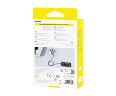 Baseus Silky serijos 100W USB-C - USB-C 1m kabelis - Juodas