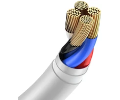 Baseus Simple Wisdom duomenų perdavimo ir įkrovimo kabelis | USB-A į Lightning | 12W | 1,5 m | baltas | 2 vnt.