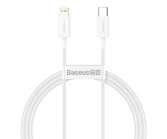 USB kabelis Baseus Superior iš Type-C į Lightning PD 20W 1.0m baltas CATLYS-A02
