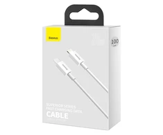 USB kabelis Baseus Superior iš Type-C į Lightning PD 20W 1.0m baltas CATLYS-A02