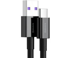 Baseus Aukštos kokybės duomenų perdavimo ir įkrovimo kabelis | USB-A į USB-C | 66 W | 1 m | juodas