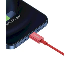 Baseus Superior serijos USB į iPhone laidas, 2.4A, 1m - raudonas