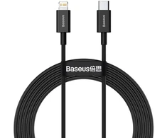 „Baseus Superior Series CATLYS-C01“ duomenų perdavimo ir įkrovimo laidas | USB-C į „Lightning“ | 20 W | 2 m | juodas
