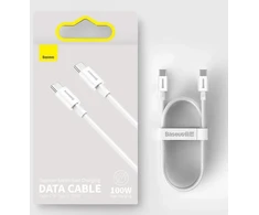 Baseus Superior serijos CATYS-C02 duomenų perdavimo ir įkrovimo kabelis | USB-C į USB-C | 100 W | 2 m | balta