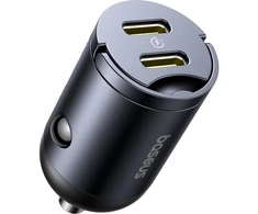 Baseus Tiny Star Mini Car Charger 2C 30W Cosmic juodos spalvos