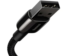 Baseus Tungsten Gold duomenų perdavimo ir įkrovimo kabelis | USB-A į Lightning | 12 W | 2 m | juodas