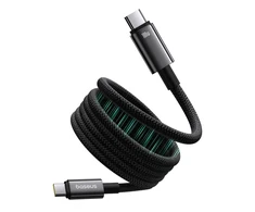 Baseus Tungsten Gold įkrovimo kabelis USB-C į USB-C 100 W 1 m (juodas)