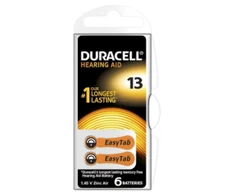 Baterijas Duracell Hearing Aid 13 (A13) 6-paka