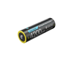 Nitecore NL2142LTP 21700 įkraunamas Li-ion akumuliatorius – 4200 mAh, pritaikytas žemai temperatūrai, didelė 8 A iškrova, nikeliu dengti jungiamieji kontaktai