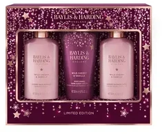 Baylis &amp; Harding Limited Edition kūno priežiūros rinkinys (Laukinė vyšnia ir vanilė) – dovanų kūno priežiūros rinkinys (3 vnt.)