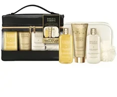 Baylis &amp; Harding Prabangios kosmetinės rinkinys (Mandarinai ir greipfrutas) – Kūno priežiūros dovanų rinkinys kosmetinėje (5 vnt.)