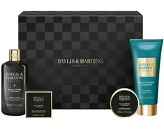 Baylis &amp; Harding Men dušo dovanų rinkinys (juodieji pipirai ir ženšenis) – kūno priežiūros dovanų rinkinys (4 vnt.)