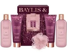 Baylis &amp; Harding Grožio priežiūros rinkinys (Laukinė vyšnia ir vanilė) - Kūno priežiūros dovanų rinkinys dėžutėje (5 vnt.)