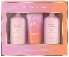 Baylis &amp; Harding, Set Regalo Bellezza, Geschenkset Jojoba-, Vanille- Und Mandelöl Signature Collection 3-tlg (Set per La Cura Del Corpo)