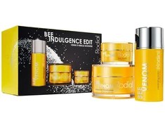 Bee Indulgente Edit Set Rodial: Bee Venom Moisturizing Kreminis For Face, 50 ml + Bee Venom Brightening Paakių kremas, 25 ml + Bee Venom Eliminates Impurities Cleansing Balm For Face, 100 ml