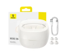 Belaidės ausinės Baseus Bowie WM02 TWS Bluetooth 5.0 OS - Baltos