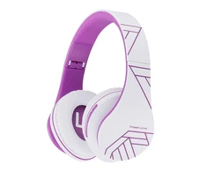 Belaidės ausinės PowerLocus P2 (balta-violetinė)
