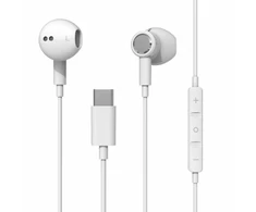 Beline ausinės į ausis įkišamos USB-C SK194 baltos spalvos