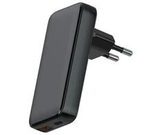 Beline laidinis įkroviklis 1x USB-C + 1x USB 65W juodos spalvos (only head) PD 3.0 + QC 3.0 BLN2CW65