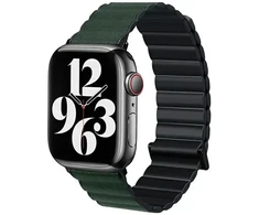 Beline apyrankė Apple Watch Magnetic Pro 42/44/45/49mm juodos ir žalios spalvos box
