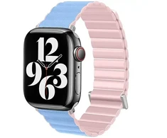 Beline apyrankė Apple Watch Magnetic Pro 38/40/41mm rožinės ir mėlynos spalvos box