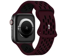 Beline apyrankė Apple Watch New Sport silikoninė 38/40/41mm raudonos ir juodos spalvos box