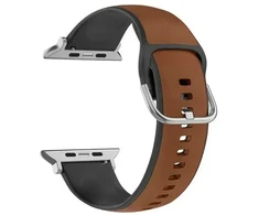 Beline apyrankė Apple Watch Silico Leather 38/40/41mm rudos ir juodos spalvos box
