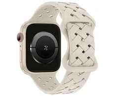 Beline apyrankė Apple Watch silikoninė Woven 38/40/41mm starlight