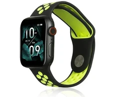 Beline apyrankė Apple Watch Sport Silicone 42/44/45/49mm juodas/lime