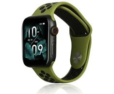 Beline apyrankė Apple Watch Sport silikoninė 42/44/45/49mm žalios ir juodos spalvos