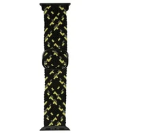 Beline apyrankė Apple Watch Textile 38/40/41mm juodos ir laimo spalvos