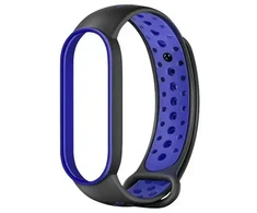 Beline apyrankė Design Mi Band 7/6/5 juodos ir mėlynos spalvos
