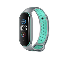 Beline apyrankė Design Mi Band 7/6/5 pilkos ir žalios spalvos