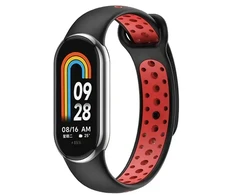 Beline apyrankė Mi Band 9/8 design juodos ir raudonos spalvos
