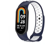 Beline apyrankė Mi Band 9/8 design mėlynos ir baltos spalvos